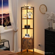 Space-Saving Solid Wood Shelf Storage Storage Rack Iron Wood Cabinet Corner Rack Combined with Stora