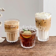 Glass smoothie cups, coffee cups, 2-layer highball coffee cups, fluted bottom cups, glass cups
