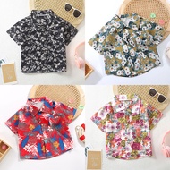 80-160cm【Ready Stock】Blus / Kemeja Anak Perempuan “Baby Doll” | Motif Bunga Cerah & Kerah Lipat yang