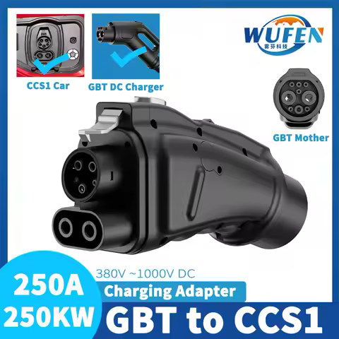 WUFEN GB/T to CCS1 electric vehicle adapter 250A 250KW 1000V DC EV Charging Station GBT to CCS1 Conn