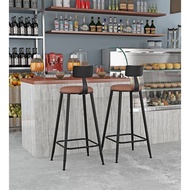 Bar chair high iron chair home backrest bar chair table chair high chair bar chair