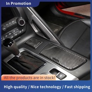 Car Soft Carbon Fiber Center Control Cup Holder Panel Sticker Cover Trim Stickers for   C7 2014-2019