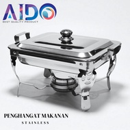 Buffet Warmer 2 Square Pan / Buffet Dining Place 1 Lid Stainless steel Food Warmer