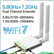 WiFi7 Amplifier 4W 5.8G+ 7.2Ghz Dual Channel Signal Booster Router Wifi Extender Long Range Signal E