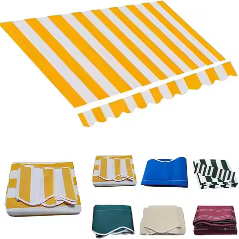 Retractable Awning Fabric Replacement (Fabric Only) Garden Awning Replacement Fabric Top Cover Outdo