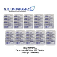 Pharmaniaga Actimol Paracetamol 650mg Tabs 100 Tablets (EXP: 31-OCT-2026 )