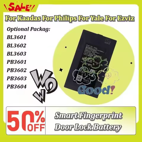 Smart Fingerprint Door Lock Battery BL3601/3602/3603 PB3601/3602/3603/3604 for Kaadas for Philips fo