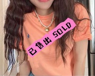 *已有知音人認領 (SOLD)* 100%正品 (現貨) Polo Ralph Lauren 圓領T恤 (Color: Orange 粉橙色) BOY大童XL碼: 適合大童/女士/男士穿着 （Polo