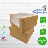 Cake Box 11"x11"x6" with L shape window @ RM4.51/pc 【100pcs/Order】 Window Box Pastry Box Kotak Kek 蛋