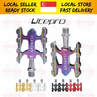 Litepro Ultralight Non-slip K3 Aluminium Alloy Pedal Sealed Bearing Bicycle Pedals Foldable Bike Accessories Foldie