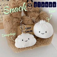 GLENES Dumpling Plush Keychain, Dumpling Plush Stuffed Steamed Stuffed Bun Plush Pendant, Backpack Keychain Soft Creative Keyring Dumpling Plush Toy Bag Hanging