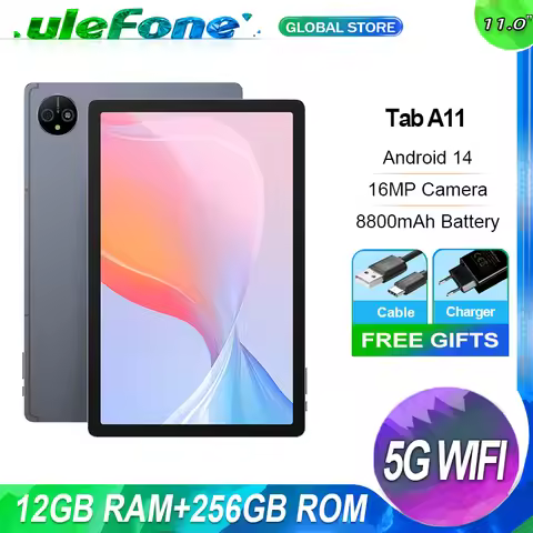 Ulefone Tab A11 Tablet,4GB+128GB/6GB+256GB,11" FHD+,Octa Core,Unisoc T620, Android 14,8800mAh 4G Tab
