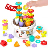 Montessori Toys 1 Year Old Girls Birthday Gifts-7 in 1 Montessori Toys Suitable for Girls Old and Ab