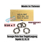 Center gear bearing bullet nest Direct gear 5 / 16 x 7 bicycles 12 14 16 18 Taiwan