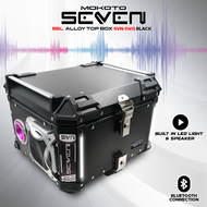 MOKOTO SEVEN SERIES 55L ALLOY TOP BOX WITH LED LIGHT AND BLUETOOTH SPEAKER DOUBLE LOCK SVN-11415 FOR