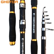 PROMO Joran Pancing Portable Carbon Fiber Telescopic 2.1 2.4 2.7 3 Meter Joran Pancing Murah Kuat Te