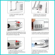 RPAN Robusts 4 Number Combination Padlock with Adjustable Shackles Multifunction for Safeguarding Va