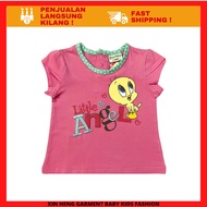 Disney 6-18m Baby Girl Shirt Clothes Newborn Baby Girl T-shirt Baju Bayi Budak Perempuan Pink Tweety