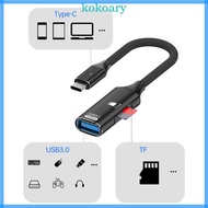 KOK Multiple Function Type C OTG Adapters Card Reader USB 3 0 Hubs 17cm for Smartphone