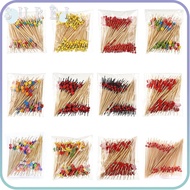 SULIN Bamboo Pick, Disposable Wooden Cocktail Fork,  Picnic Party Supplies Cocktail Pick Food Cupcak