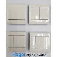 Hager stylea switch socket outlet 1g/2g/3g/4g
