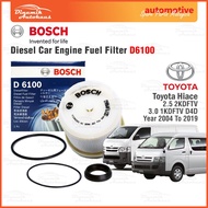 Toyota Hiace Year 2004 To 2019 2.5 2KDFTV & 3.0 1KDFTV D4D Diesel Van Engine Fuel Filter Bosch D6100