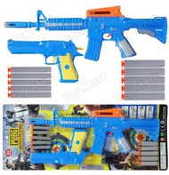 Air Blaster Nerf Gun PUBG Soft Bullet Blaster Toy Gun Dual Play Bundle Set 2 in 1 (Pistol + M4 Type) Imported Quality Children Toy Gift Toy Mart Toys Play Set Simulation Toy Toymart Gift Idea