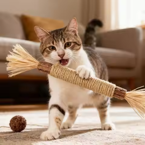 4/8/10pcs Teething Chew Stick All-Natural Silver Vine Cat Teething Stick Removes Plaque & Freshens B