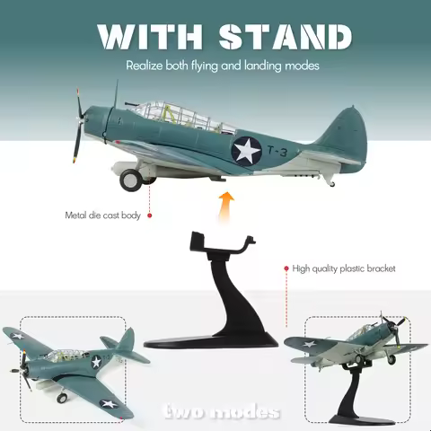NUOTIE 1/72 TBD Devastator U.S. Navy Classic Fighter Diecast Metal Model for Collection & Gift