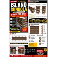 Rak Gondola Tengah Terpakai 270cm / 360cm Putih | Used Island Gondola Rack Double Side 120cmH 90cmW