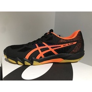 Taiwan ASICS GEL-BLADE 7 Badminton Shoes Black Orange Rubber Sole 1071A029-001