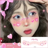 Cute Sweetheart Face Stickers For Girls Star Heart Blush Tattoos For Cheek Eye Face Makeup B3u0