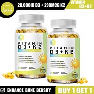 Softher Vitamin D3 K2 Calcium Vitamins Immune Health Vitamins for Bones Vit D3 and K2 20,000IU