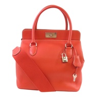 HERMES Evercolor皮革Toolbox 26銀扣手挽肩背兩用袋