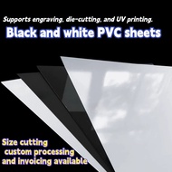 PVC glossy sheet matte black PVC hard sheet A4 glossy plastic film matte white PVC sheet processing 