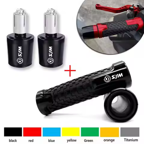 CNC Motorcycle 7/8"22mm Handle grips handlebar grip ends Plug For Sym Joyride S 125i 200i 300i 300 1
