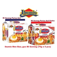[HALAL] Ibumie Mee Baagus Mi Segera  Mi Goreng (70g x 5pcs) - Asli / Pedas