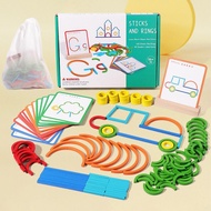 Montessori Wooden Creative Sticks Toy Logical Thinking Game Toy Challenge Educational Q8E7