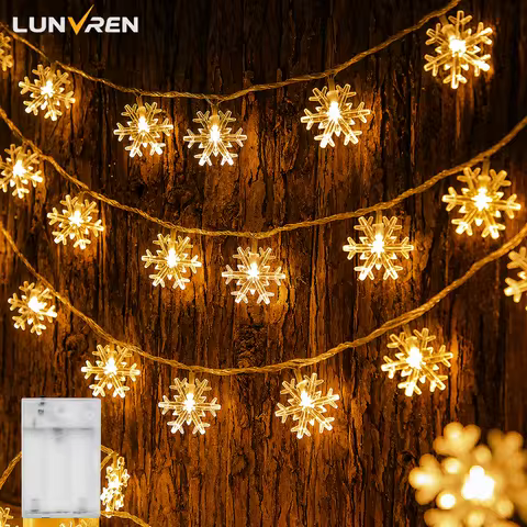 Valentine's Day Snowflake LED String Lights Easter LED Fairy Light Wedding Party Garland Holiday Dec