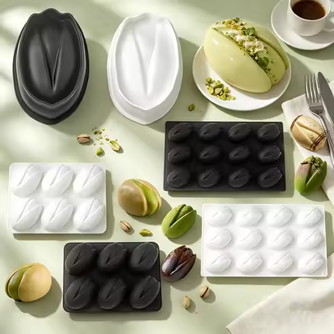 Pistachio shape mousse cake silicone mould chocolate dessert pudding snack French western baking mou