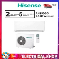 { FREE SHIPPING } Hisense AN25DBG Air Cond 2.5HP Non- Inverter Air Conditioner R32 Aircond