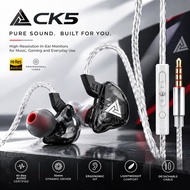 QKZ CK5 New Style Sports Earphone Transparent Subwoofer Mobile Phone Music Earphone