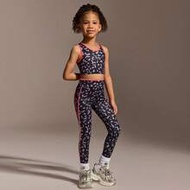A 2 Pieces High-Intensity Workout Set For 4-7Y Young Girls, Featuring A Brown Skin-Friendly Compress
