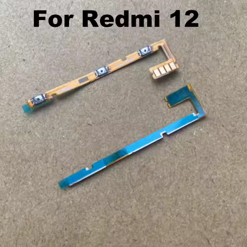 For Xiaomi Redmi 12 Power Volume Buttons Flex Cable Power On Off Volume Button Key Flex Cable Replac