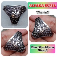 Super alpaca burnt agate and alpaca gemstoneRing.15