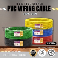 PVC Insulated Cable 1.5mm 2.5mm PVC Cable Electric Wiring Cable Auto Control Cable MADE IN MALAYSIA