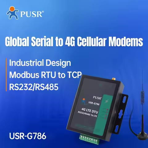 PUSR Serial to 4G LTE Cellular Modem RS485/232 CAT4 SIM Card Slot Modbus RTU to TCP Gateway Australi