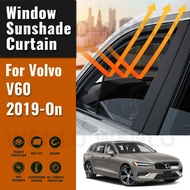 For Volvo V60 2nd Gen 2019-2026 Car Visor Sunshade Foldable Mesh Sun Shade UV Protection Window Cove