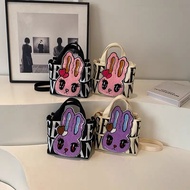 Minzy - Cute Rabbit Motif Girls' Bag / Women's Canvas Bag / Gentlewoman Tote Bag New Edition / Women
