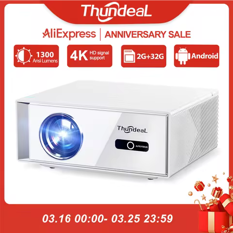 ThundeaL TD95W Portable Projector Full HD 1080P Home Cinema Theater 2G 32G Android WiFi Beam Mini 3D